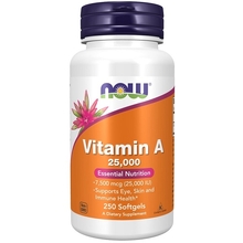 Vitamin A 25000 250 Softgels (NOW)